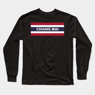 Chiang Mai in Thailand Flag Long Sleeve T-Shirt